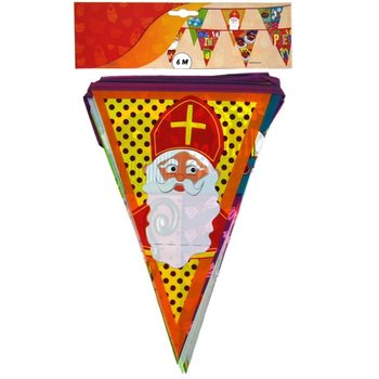 GIRLANDA FLAGI SINTERKLAAS 6 METR&Oacute;W (5 szt.)