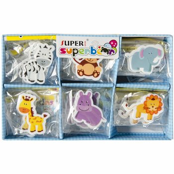 Gumki do mazania Zwierzątka Mix w ekspozytorze (30 sztuk)