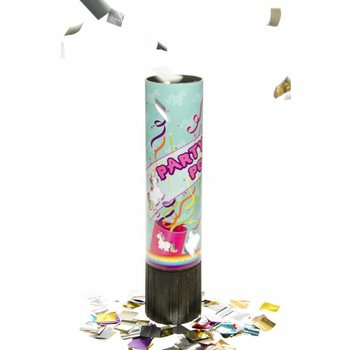 WYRZUTNIA KONFETTI PARTY - JEDNOROŻEC - W DISPLAYU (48 sztuk)