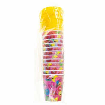 Kubek ze słomką / Kubek do lod&oacute;w &ndash; Smiley, 250 ml (12 szt.)