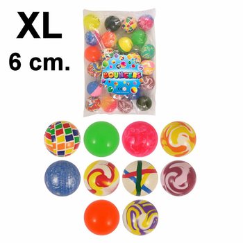 Piłeczki Kauczukowe XL Mix Ø6cm (25 sztuk)