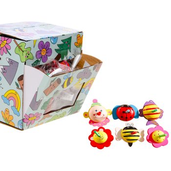 DREWNIANE BĄCZKI MIX DESIGN - W DISPLAYU (30 szt.)