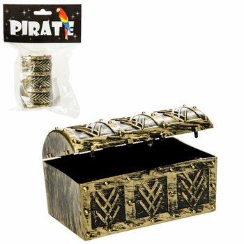 Mini skrzynia skarb&oacute;w pirata w ekspozytorze (24 szt.)