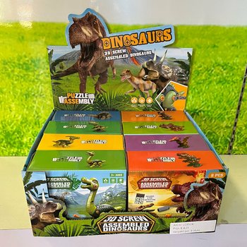 Zestaw do Składania Dinozaura 3D w Pudełku - Ekspozytor (8 szt.)