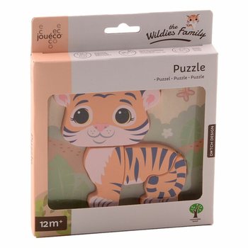 JOUECO - THE WILDIES FAMILY DREWNIANE PUZZLE MIX - Od 12 Miesięcy (12 szt.)