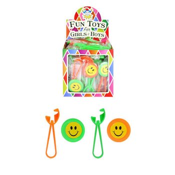 WESOŁE WYRZUTNIE DYSKÓW SMILEY W DISPLAYU (48 szt.)