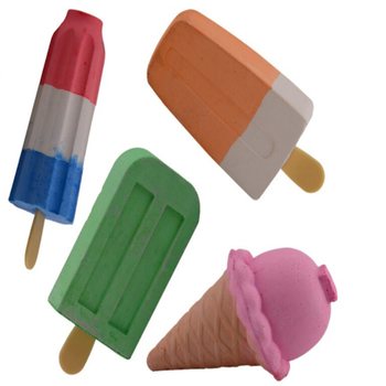 2 Duże Kredy Chodnikowe Lody na Karcie - 6x4x20 cm (12 szt.)