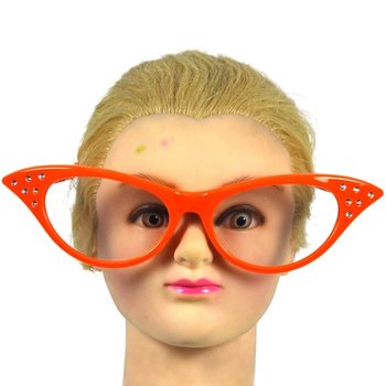 DUŻE POMARAŃCZOWE OKULARY IMPREZOWE (12 szt.)
