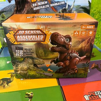 Zestaw do Składania Dinozaura 3D w Pudełku - Ekspozytor (8 szt.)