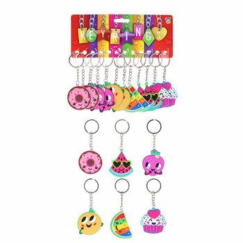 BRELOCZKI DO KLUCZY - FUNNY SWEET FRUIT (12 szt.)