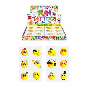 Tatuaże Smiley w Ekspozytorze (96 sztuk)