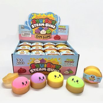 RAGE - Gniotek Squishy Bun Dumpling MAŁY (Wym. 5.5 x 5.5 x 3 Cm) - Viralowy Fidget Toy 2026 (24 szt.)