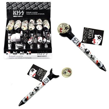 HELLO KITTY - DŁUGOPIS I PIŁECZKA KAUCZUKOWA 2 W 1 - CZARNY (24 szt.)