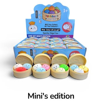 RAGE - Gniotek Squishy MINI&rsquo;S EDITION Bun Dumplings MAŁY (5.3 x 5.3 x 4.1 Cm) Viral 2026 Fidget Toy (24 szt.)