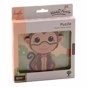 JOUECO - THE WILDIES FAMILY DREWNIANE PUZZLE MIX - Od 12 Miesięcy (12 szt.)