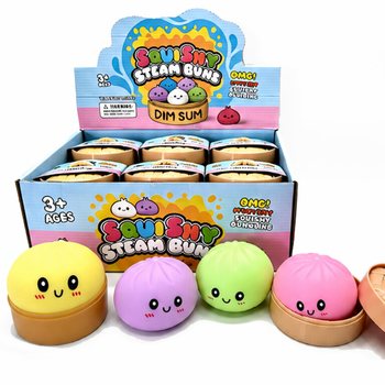 RAGE - Gniotek Squishy Bun Dumplings DUŻY (8.5x8.5x4.8 cm) - Viral 2026 Fidget Toy (12 szt.)
