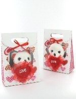 Pluszowy miś "I LOVE YOU" w torebce (6 szt.)