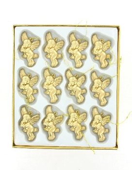 12 Złotych Aniołk&oacute;w Bożonarodzeniowych w Pudełku