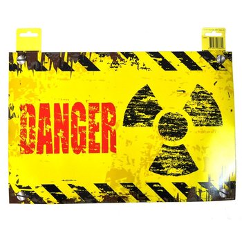DEKORACYJNA TABLICZKA NA DRZWI - "DANGER" / "KEEP OUT" (12 szt.)