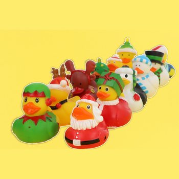 Mix Świąteczne Kaczuszki do Kąpieli 6cm (12 sztuk) - Prezenty Festiwalowe