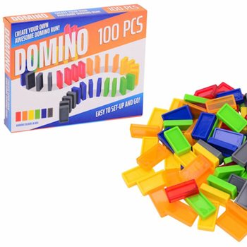 Zestaw do gry Domino - 100 klocków w pudełku prezentowym