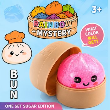 RAGE - Gniotek Squishy SUGAR EDITION Bun Dumplings MAŁY (5.3 x 5.3 x 4.1 cm) Viral 2026 Fidget Toy (24 szt.)