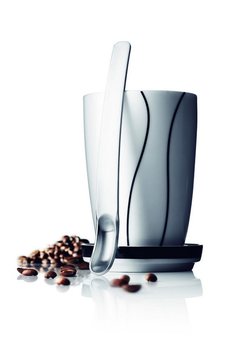 MENU BLACK CONTOUR KUBEK TERMICZNY DUŻY Z PODSTAWKĄ I ŁYŻECZKĄ DO LATTE (1 szt.)