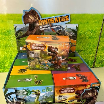 Zestaw do Składania Dinozaura 3D w Pudełku - Ekspozytor (8 szt.)