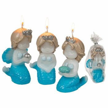 **MEGA TANIO** ŚWIECA SYRENKA / MERMAID W DISPLAYU (12 szt.)