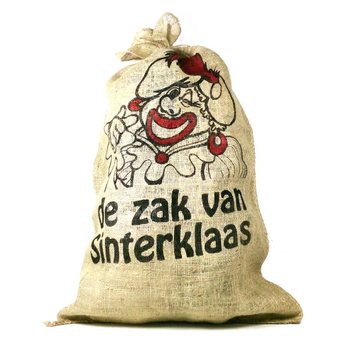 Worek jutowy na prezenty - Święty Mikołaj