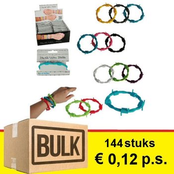***OFERTA HURTOWA*** BRANSOLETKI DRUT KOLCZASTY W EKSPOZYTORZE (144 szt.)