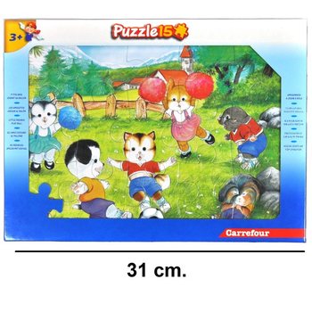 Duże Puzzle 15 Elementów - Model: Przyjaciele (12 szt.)