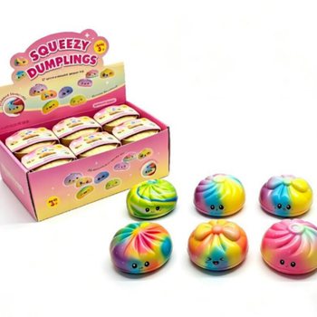 RAGE - Gniotek Squishy Dumplings TĘCZOWY DUŻY - PU FOAM (12 szt.)
