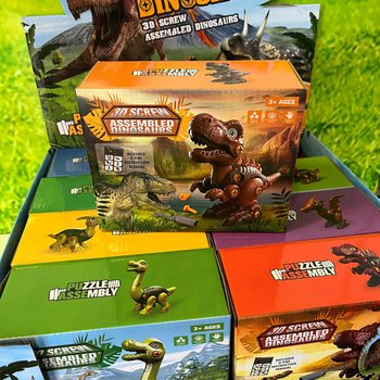 Zestaw do Składania Dinozaura 3D w Pudełku - Ekspozytor (8 szt.)