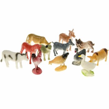 12 Sztuk Figurek Zwierząt Gospodarskich (12 szt.)