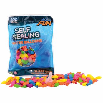 AQUA FUN - 100x Samoszczelne Balony na Wodę (6-pak)