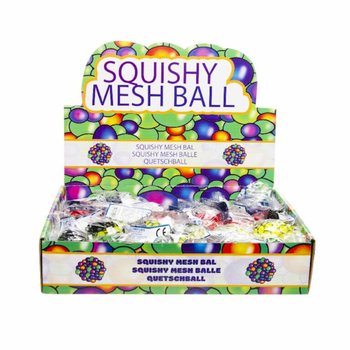 GNIOTEK SQUISHY MESH - Średnica: 5 cm - MIX JASNYCH KOLOR&Oacute;W W DISPLAYU (24 szt.)