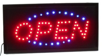 Szyld Reklamowy LED "OPEN" &ndash; 2-kolorowy