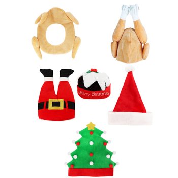 ZESTAW ŚMIESZNYCH CZAPEK ŚWIĄTECZNYCH LUX - XMAS CAPS (6 szt.)