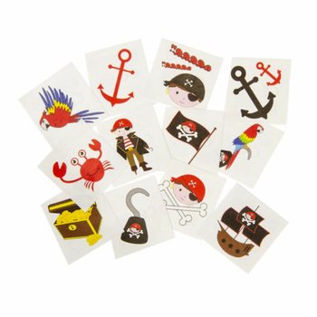 Tatuaże Fun - Pirat (48 opakowań)