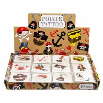 Tatuaże Fun - Pirat (48 opakowań)