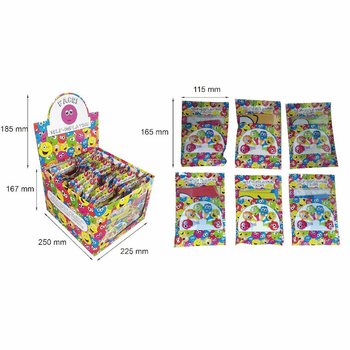 SAMOPOMPUJĄCE BALONY SMILEY Z UCHWYTEM (48 szt.)