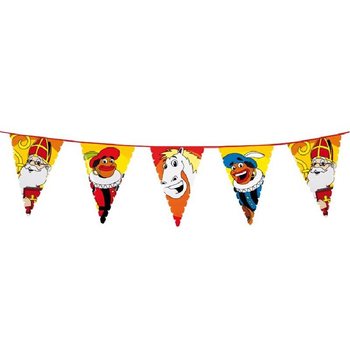Duża Girlanda Flagowa Sinterklaas i Piet 6 m (13 szt.)