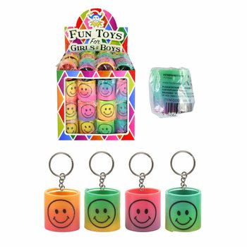 Brelok Sprężyna Smiley Tęcza w Displayu (60 szt.)
