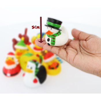 Mix Świąteczne Kaczuszki do Kąpieli 6cm (12 sztuk) - Prezenty Festiwalowe