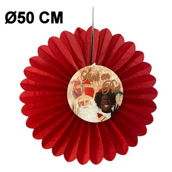 ROZET DEKORACYJNY SINTERKLAAS &Oslash;50 CM - ROZKŁADANY (6 szt.)
