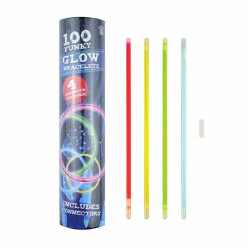 Bransoletki Fluorescencyjne Glow - Tuba 100 Sztuk