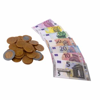 HOME SHOPPING - EURO ZABAWKOWE PIENIĄDZE I BANKNOTY NA KARCIE (6 szt.)