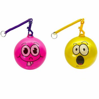 PIŁKA SMILEY ZE SZNURKIEM / PIŁKA BUNGEE &Oslash;23 cm (10 szt.)
