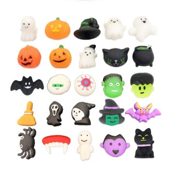 ZESTAW GNIOTKÓW SQUISHY HALLOWEEN W WIADERKU (25 szt.)